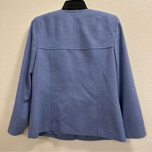 Dana Buchanan Wool Work Blazer Blue Women’s Size 8 - Picture 4 of 10